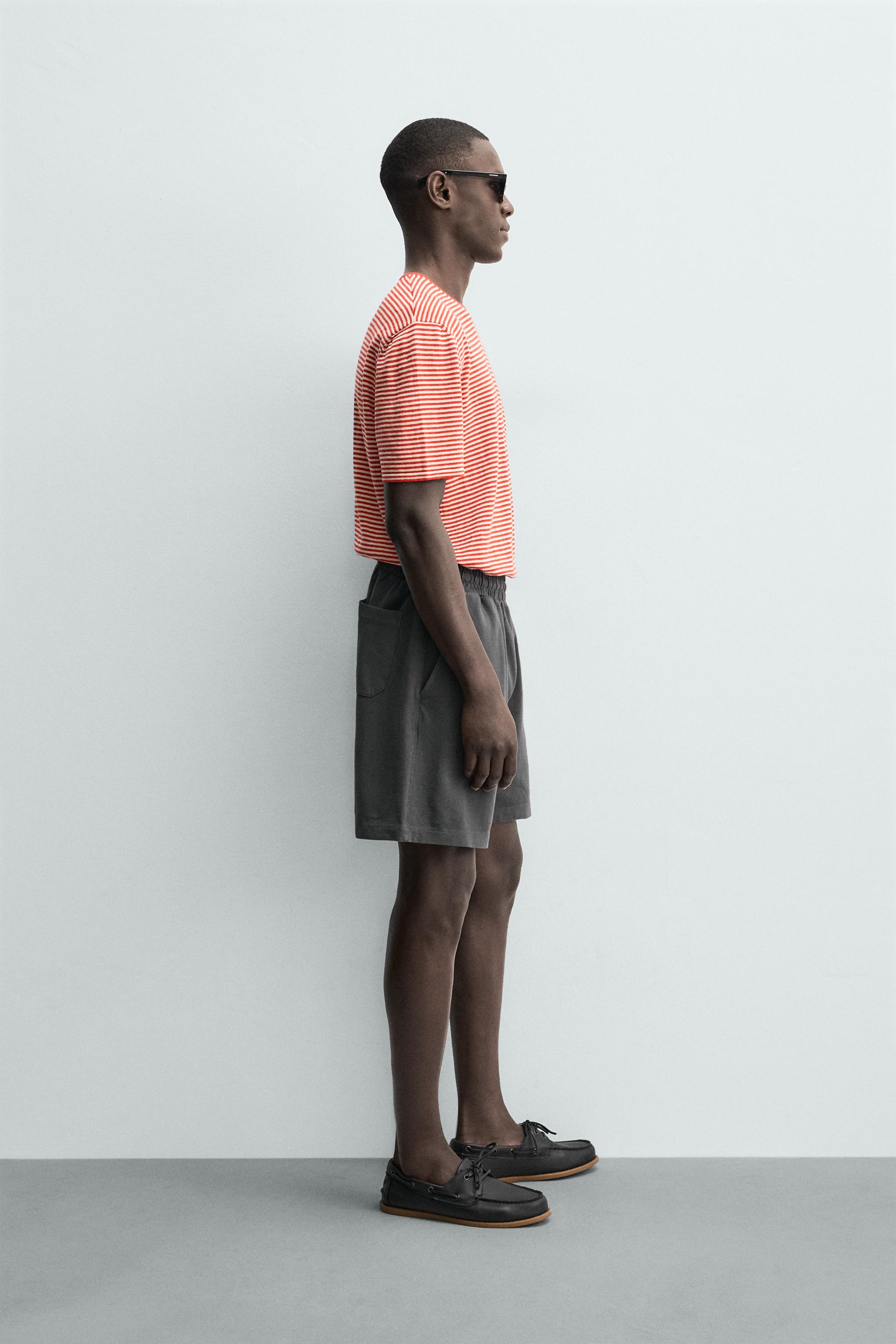 WASHED REGULAR FIT PIQUÉ SHORTS